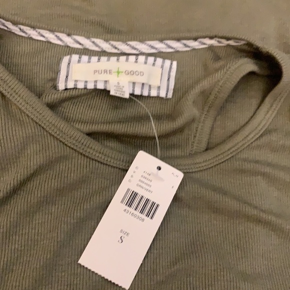 Nwt Racerback Ribbed Tank Top Green Pure + good - Picture 6 of 6
